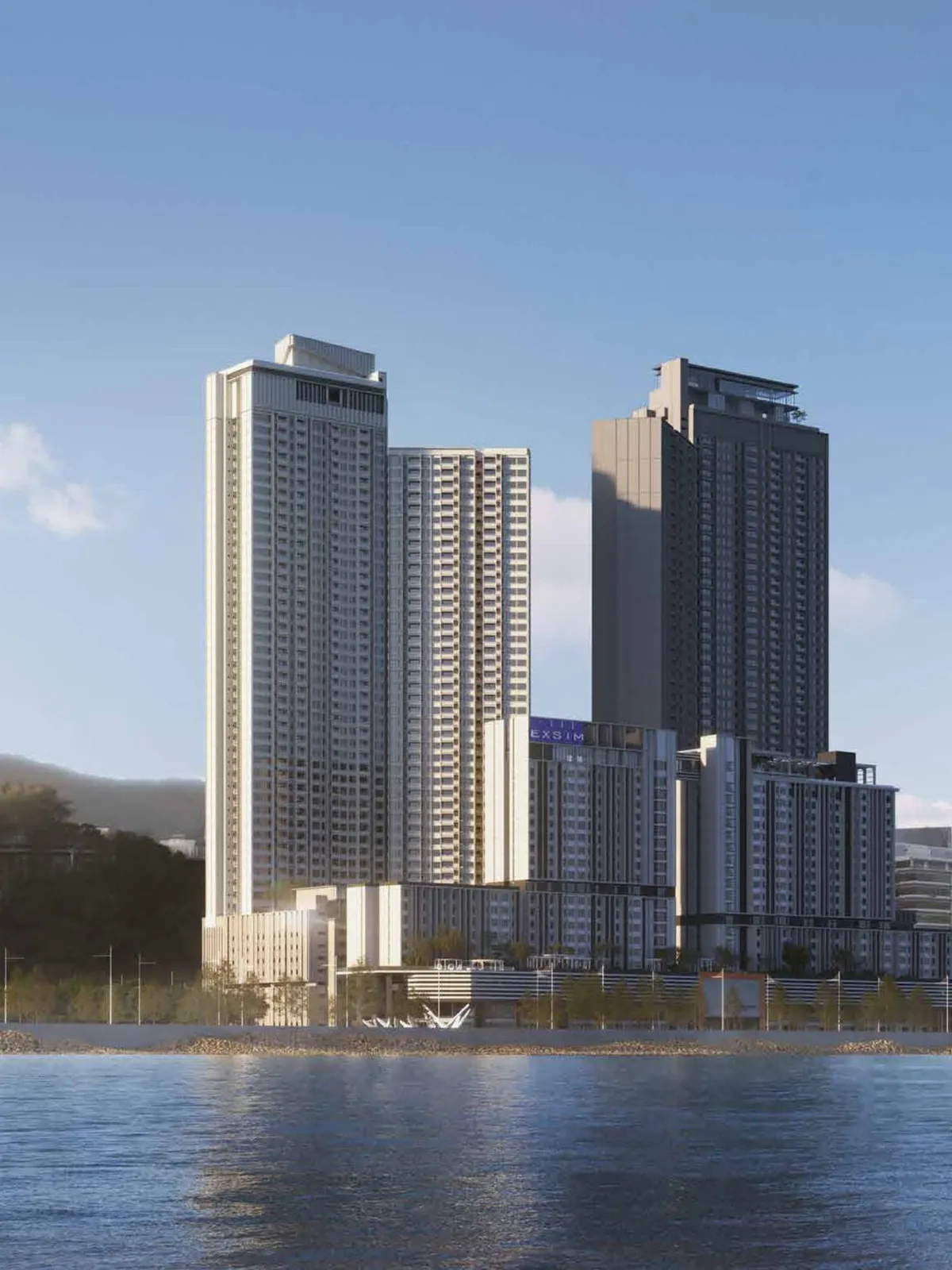 Artist's impression of The Capehauz towers on the Penang waterfront